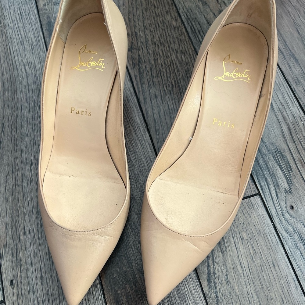 Christian Louboutin nude heels